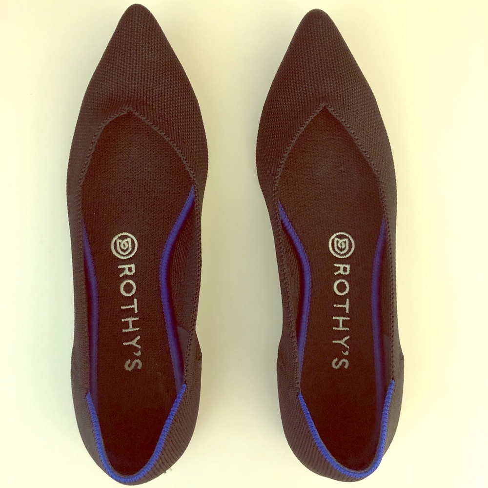 Rothy’s Black Pointed-Toe Flats
